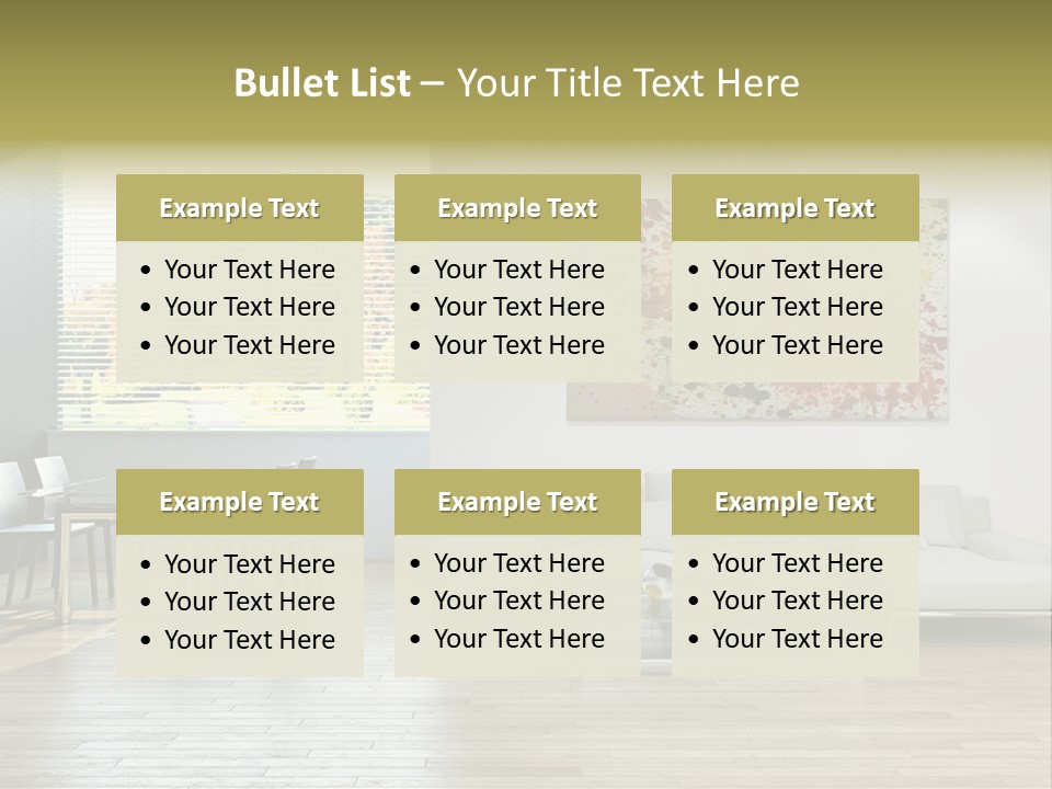 Home Staircase Pillow PowerPoint Template