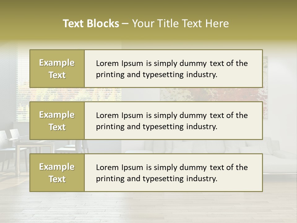 Home Staircase Pillow PowerPoint Template