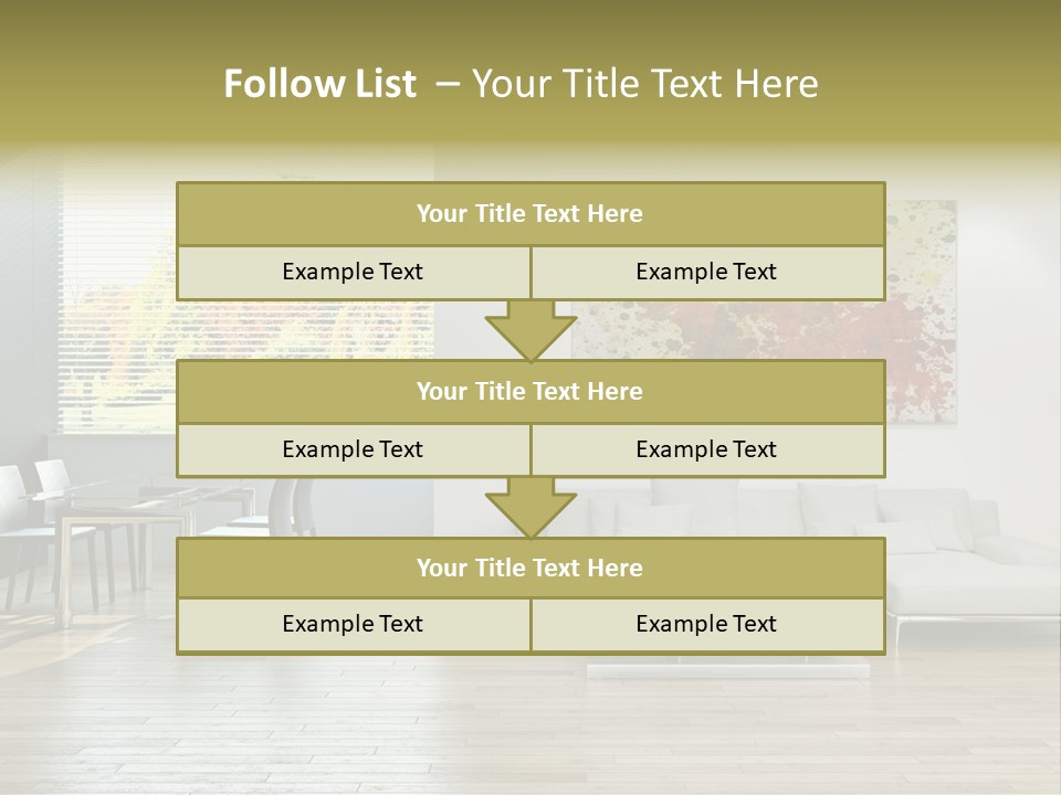 Home Staircase Pillow PowerPoint Template