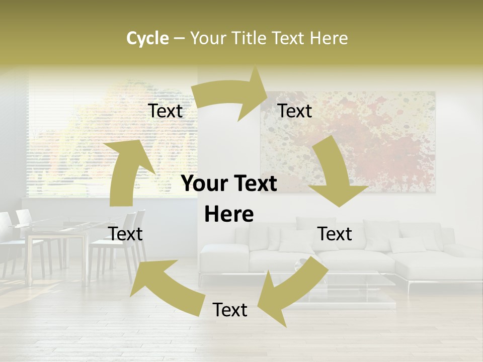 Home Staircase Pillow PowerPoint Template