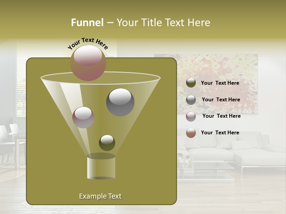 Home Staircase Pillow PowerPoint Template