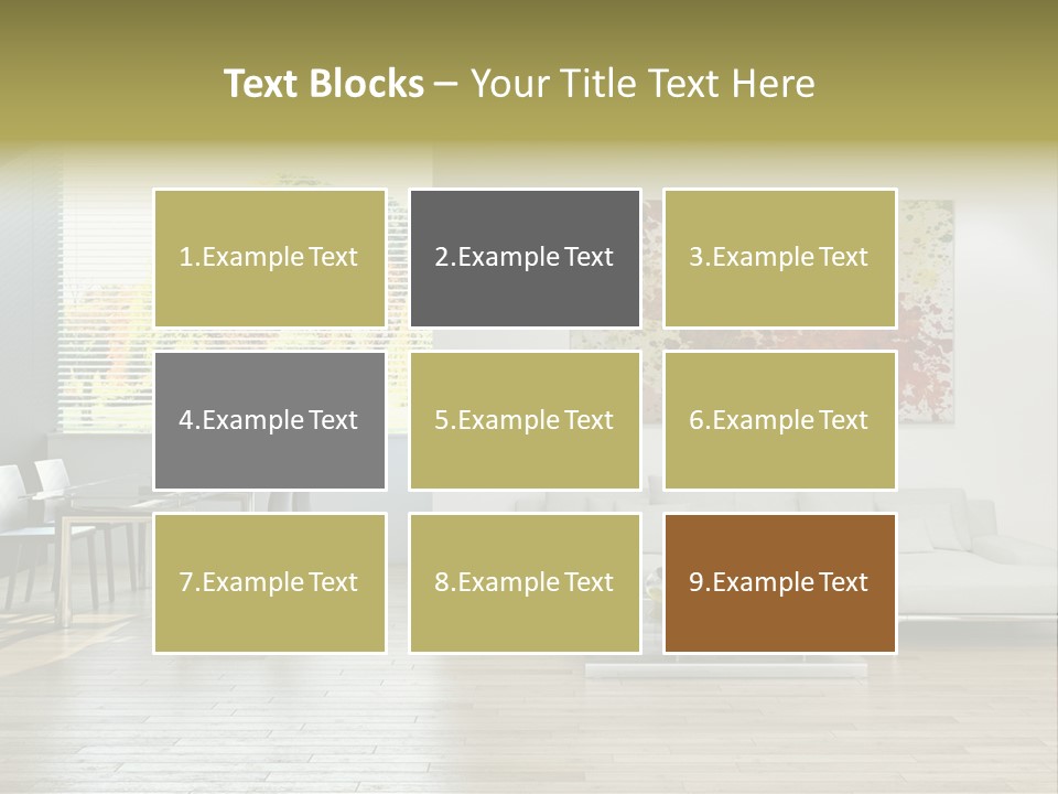 Home Staircase Pillow PowerPoint Template