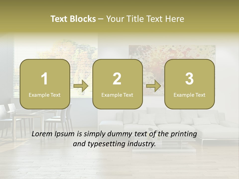 Home Staircase Pillow PowerPoint Template
