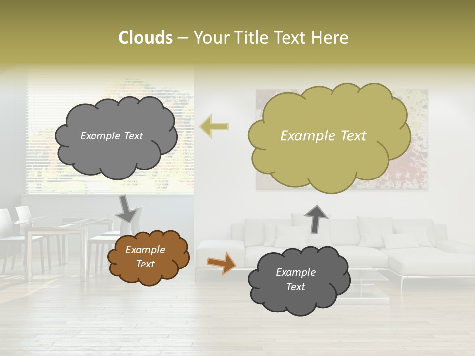 Home Staircase Pillow PowerPoint Template