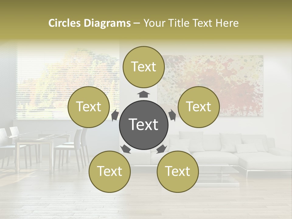 Home Staircase Pillow PowerPoint Template