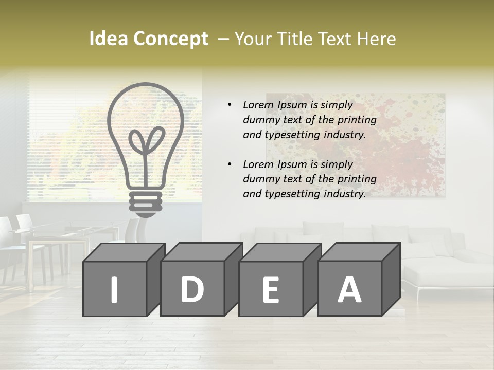 Home Staircase Pillow PowerPoint Template