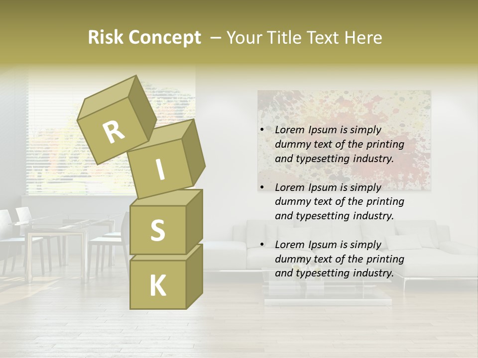 Home Staircase Pillow PowerPoint Template