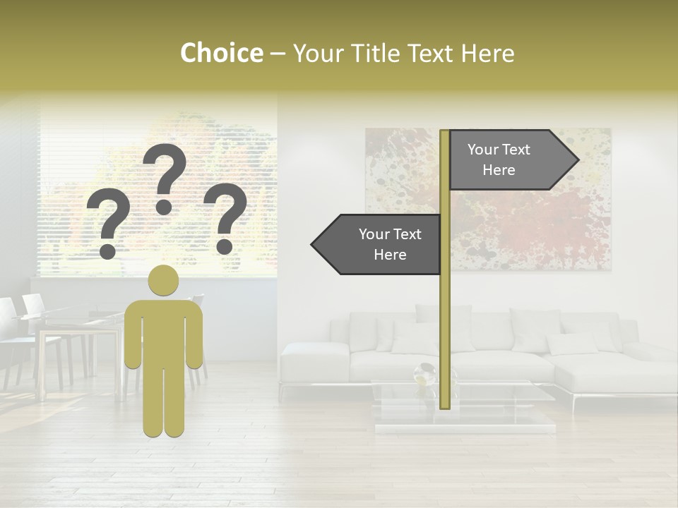 Home Staircase Pillow PowerPoint Template