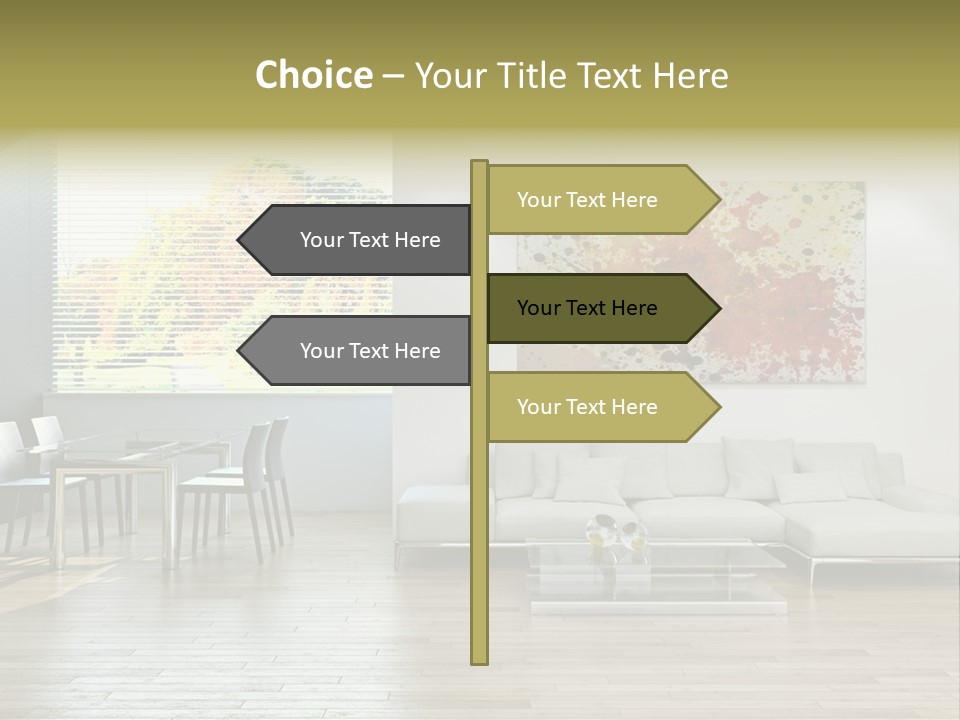 Home Staircase Pillow PowerPoint Template