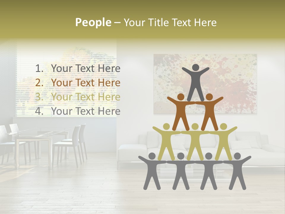 Home Staircase Pillow PowerPoint Template