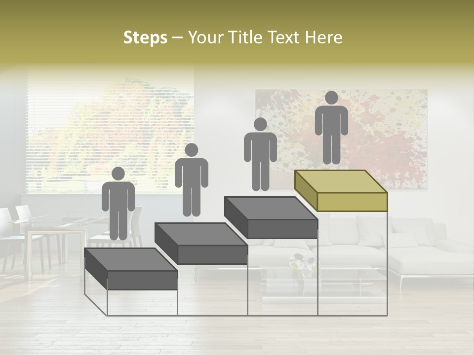 Home Staircase Pillow PowerPoint Template