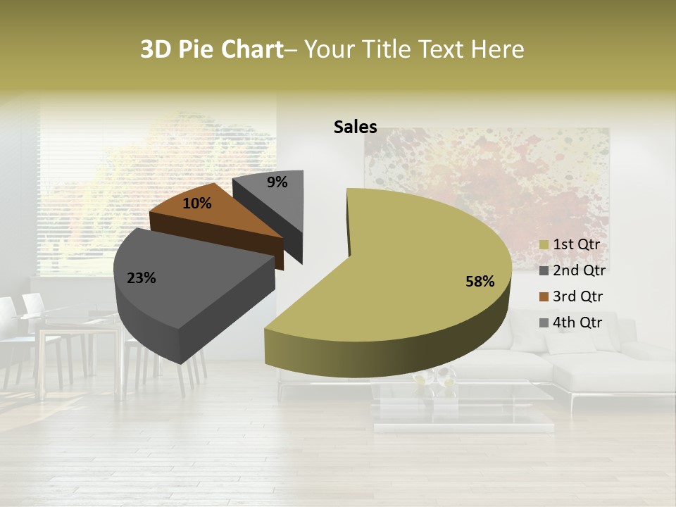 Home Staircase Pillow PowerPoint Template