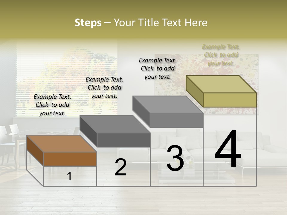 Home Staircase Pillow PowerPoint Template