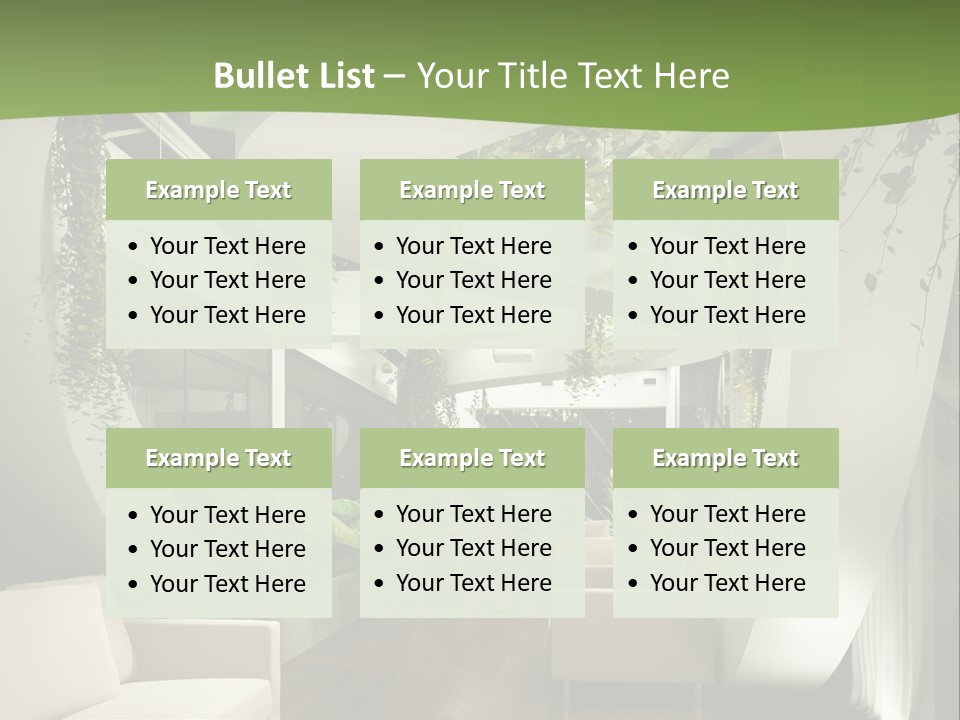 Apartment Sitzgruppe Sitzecke PowerPoint Template