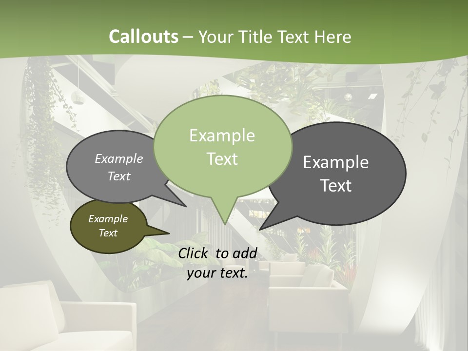 Apartment Sitzgruppe Sitzecke PowerPoint Template