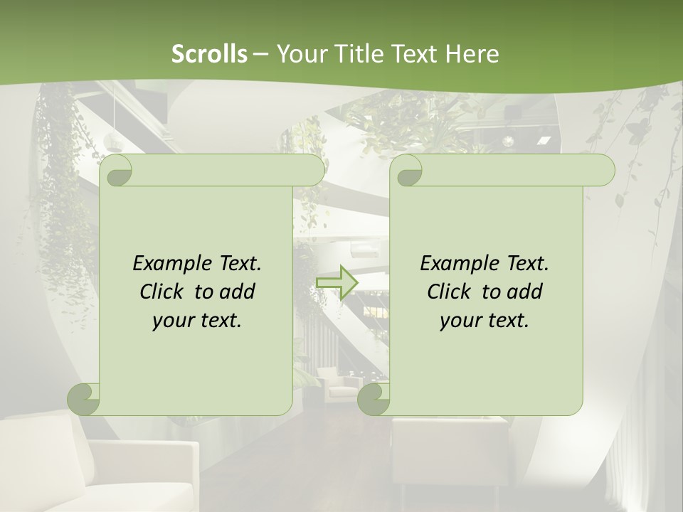 Apartment Sitzgruppe Sitzecke PowerPoint Template