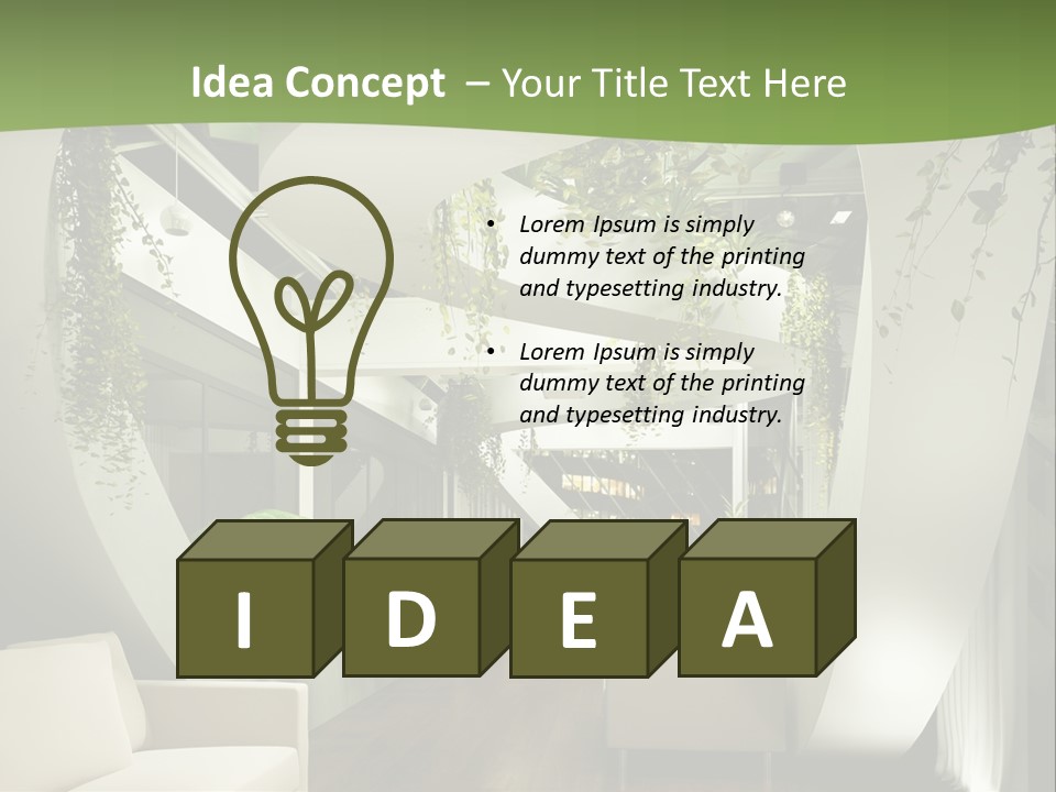 Apartment Sitzgruppe Sitzecke PowerPoint Template