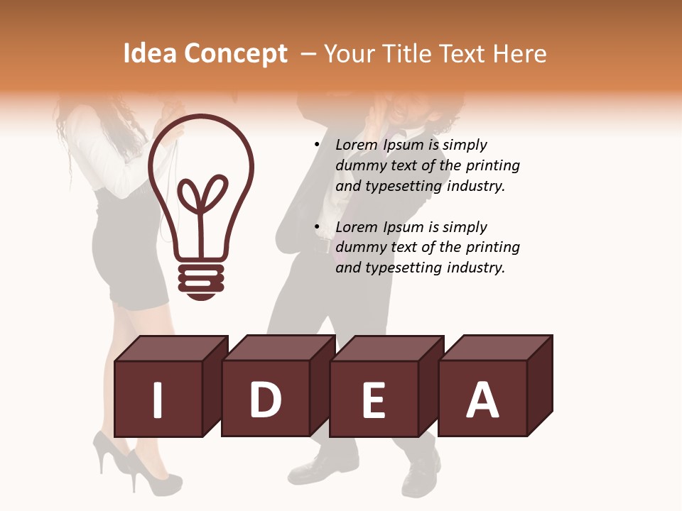 Yell Terrified Female PowerPoint Template