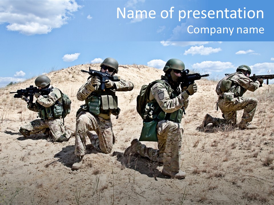 Rifle Infantry Military PowerPoint Template