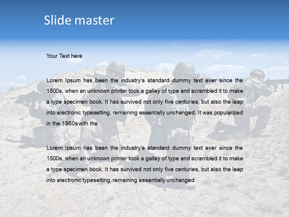Rifle Infantry Military PowerPoint Template