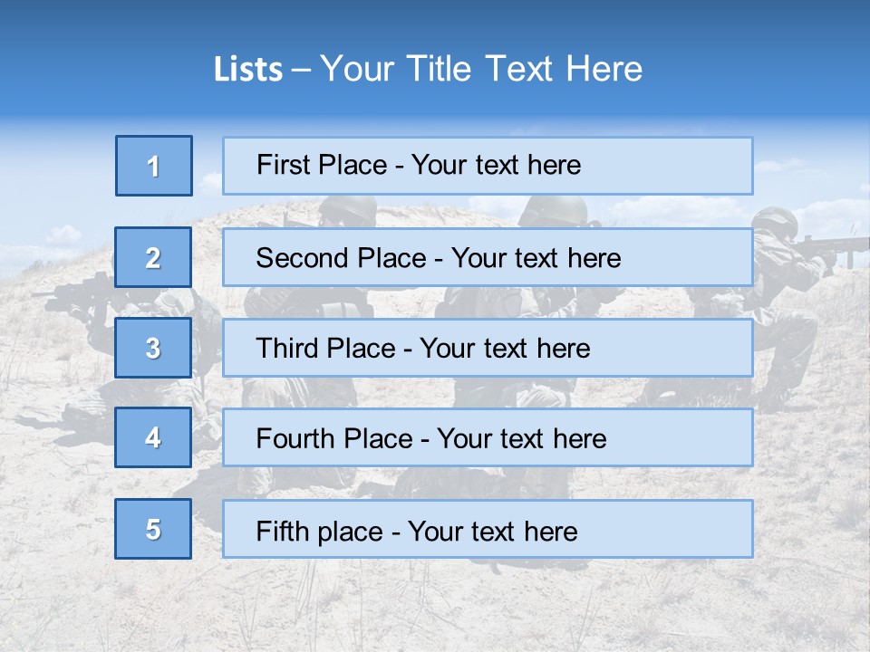 Rifle Infantry Military PowerPoint Template