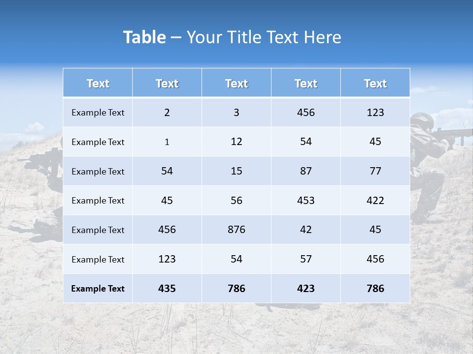 Rifle Infantry Military PowerPoint Template