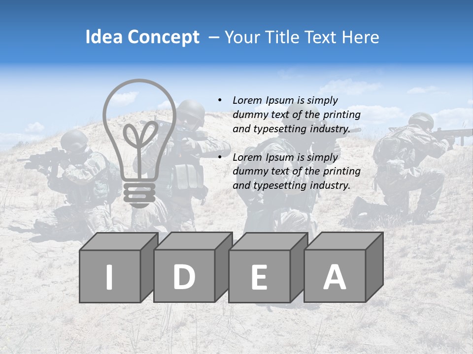 Rifle Infantry Military PowerPoint Template