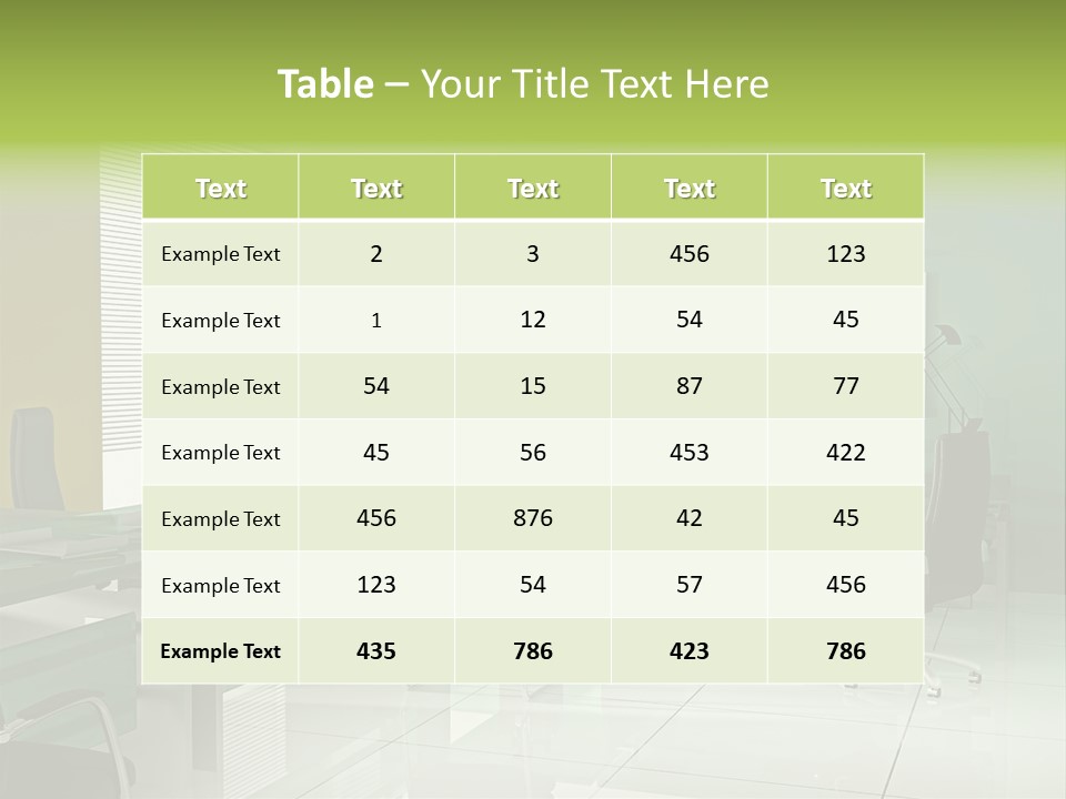 Structure Wall Table PowerPoint Template