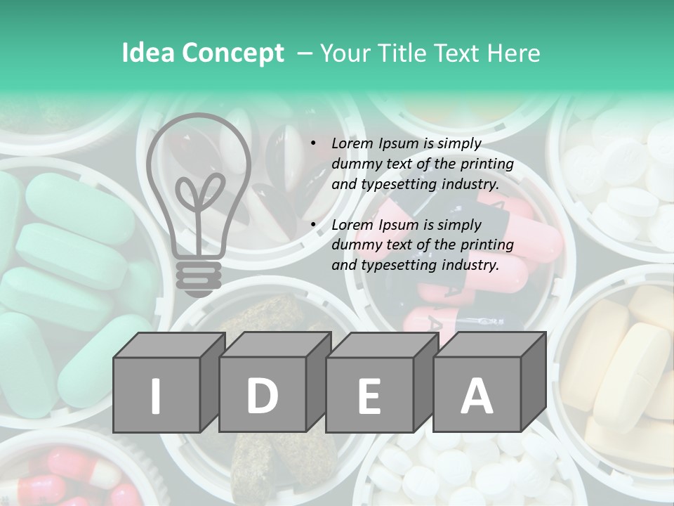 Pharmacy Drug Bottle PowerPoint Template