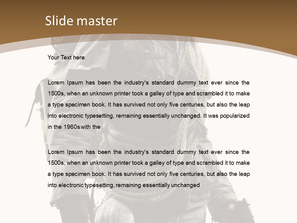 Mask Backpack Armageddon PowerPoint Template