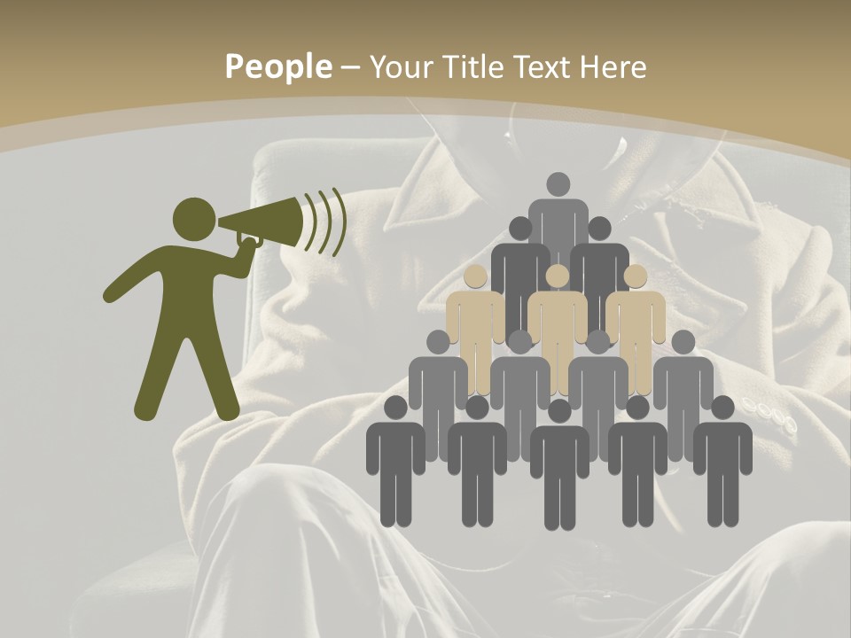 Aggressive Vertical Unrecognizable People PowerPoint Template