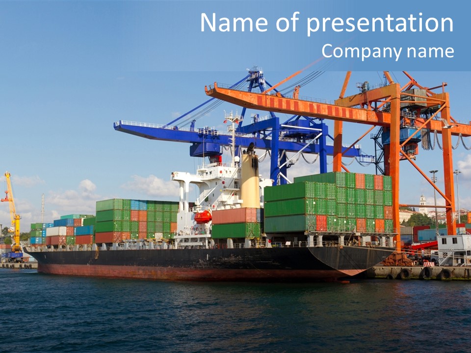 Boat Import Coast PowerPoint Template