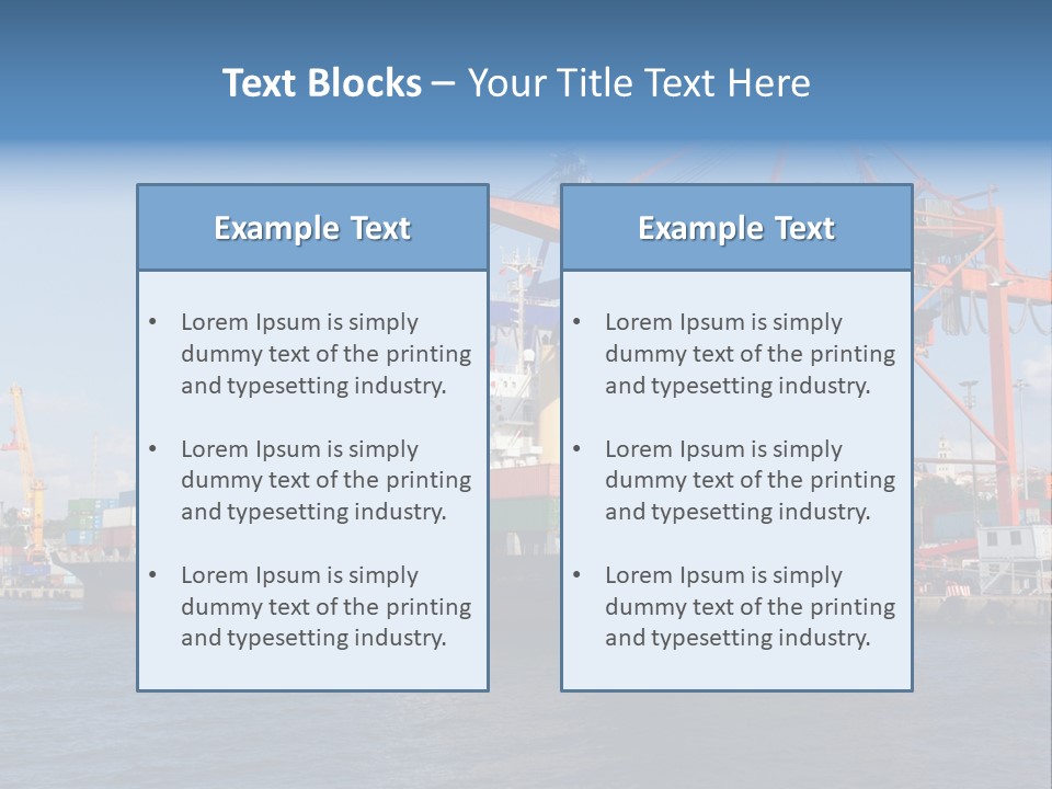 Boat Import Coast PowerPoint Template