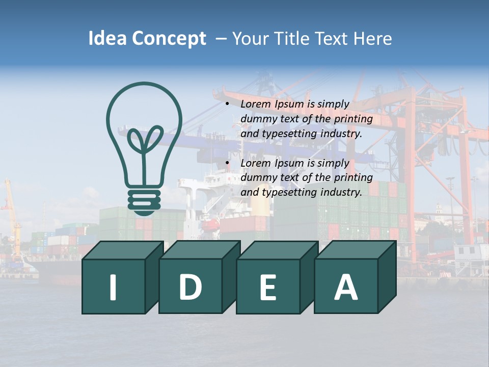 Boat Import Coast PowerPoint Template