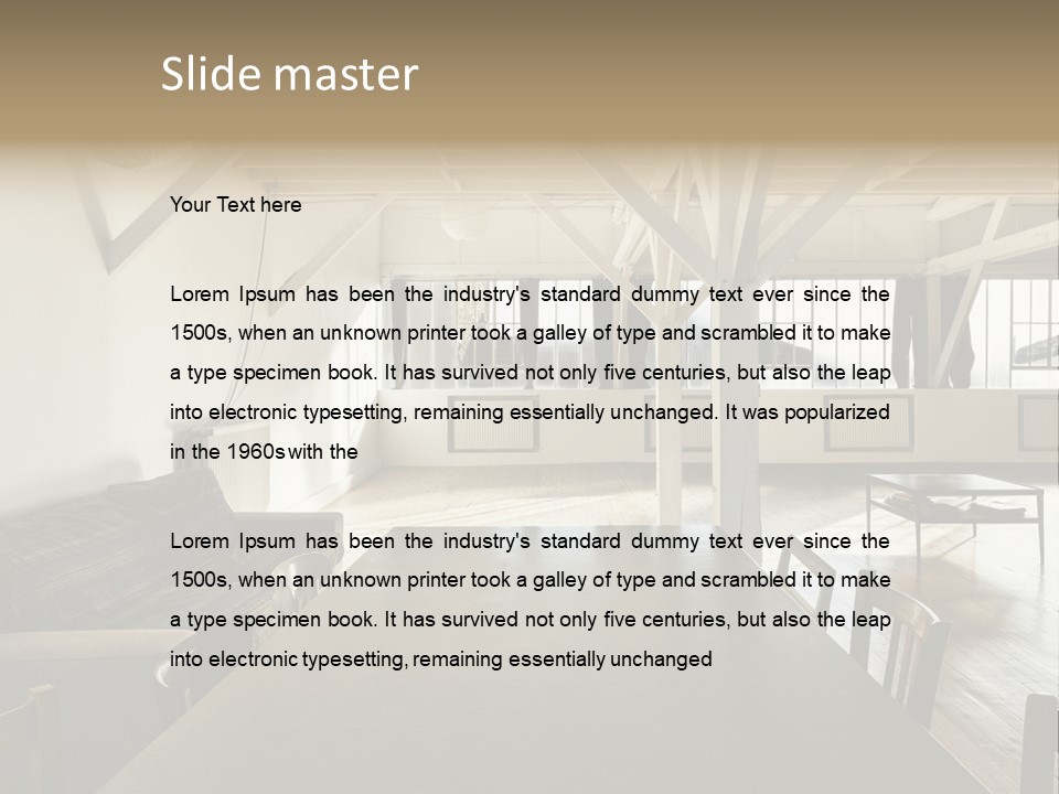 Light Beam Chairs PowerPoint Template