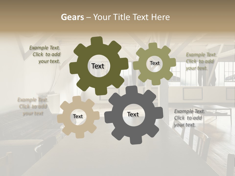 Light Beam Chairs PowerPoint Template