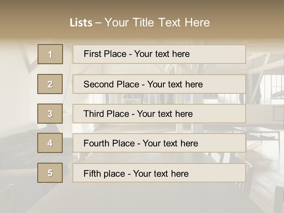 Light Beam Chairs PowerPoint Template