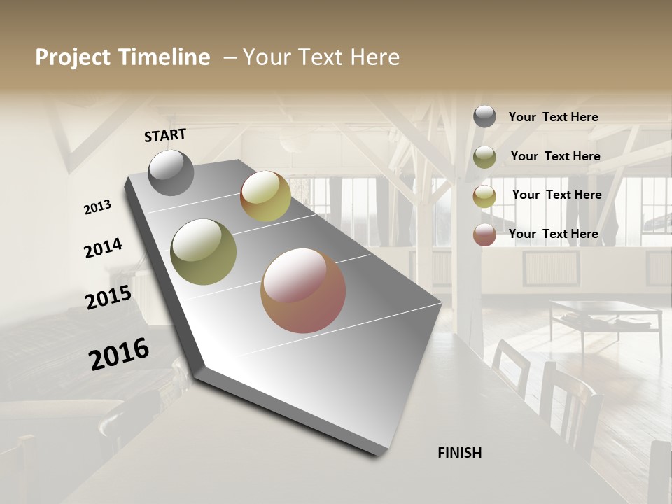 Light Beam Chairs PowerPoint Template