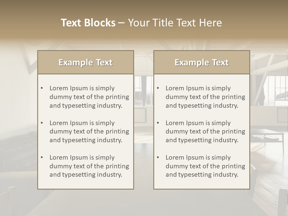 Light Beam Chairs PowerPoint Template