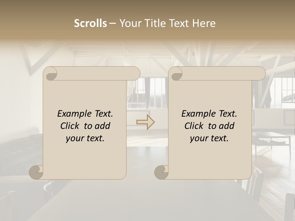 Light Beam Chairs PowerPoint Template