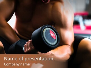 Strengthen Nude Muscle PowerPoint Template