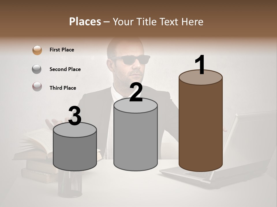 Sunglasses Laptop Touch PowerPoint Template