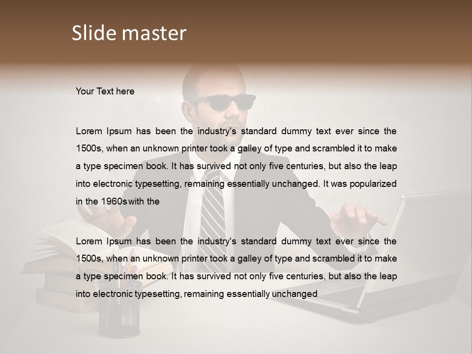 Sunglasses Laptop Touch PowerPoint Template