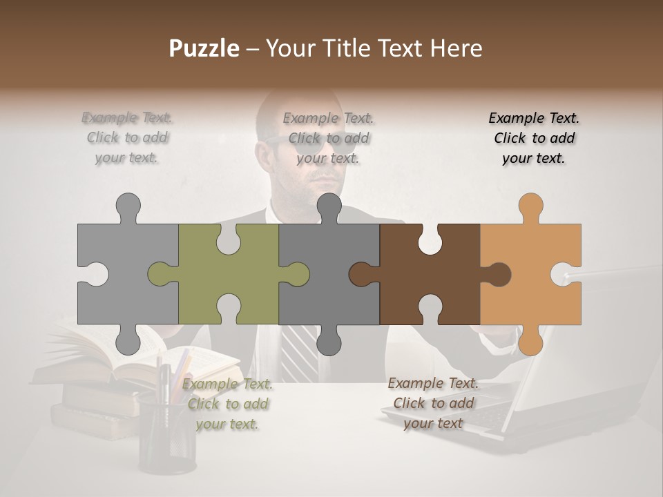 Sunglasses Laptop Touch PowerPoint Template