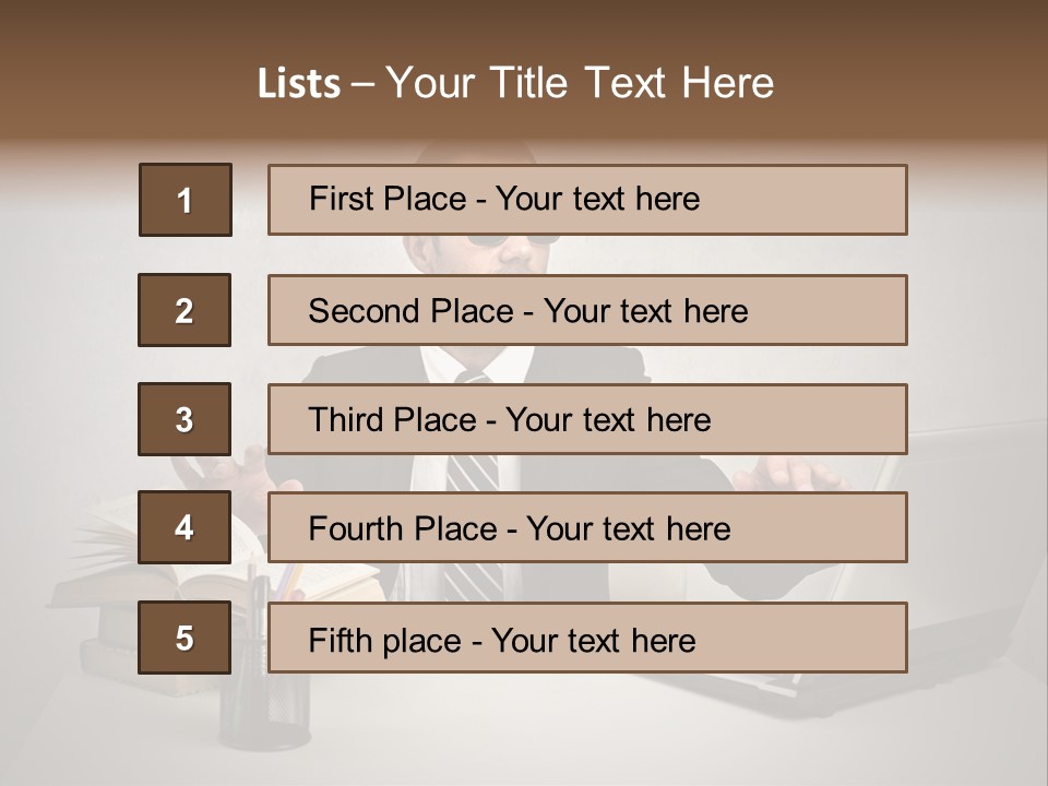 Sunglasses Laptop Touch PowerPoint Template