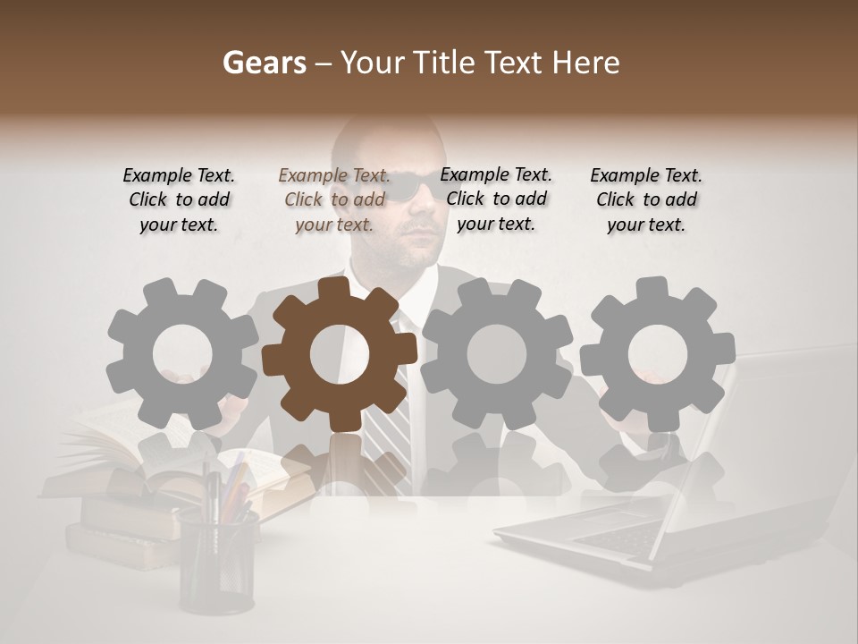 Sunglasses Laptop Touch PowerPoint Template