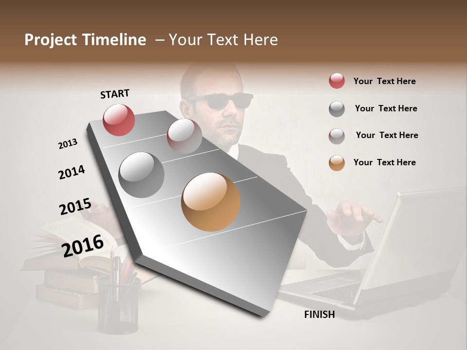 Sunglasses Laptop Touch PowerPoint Template