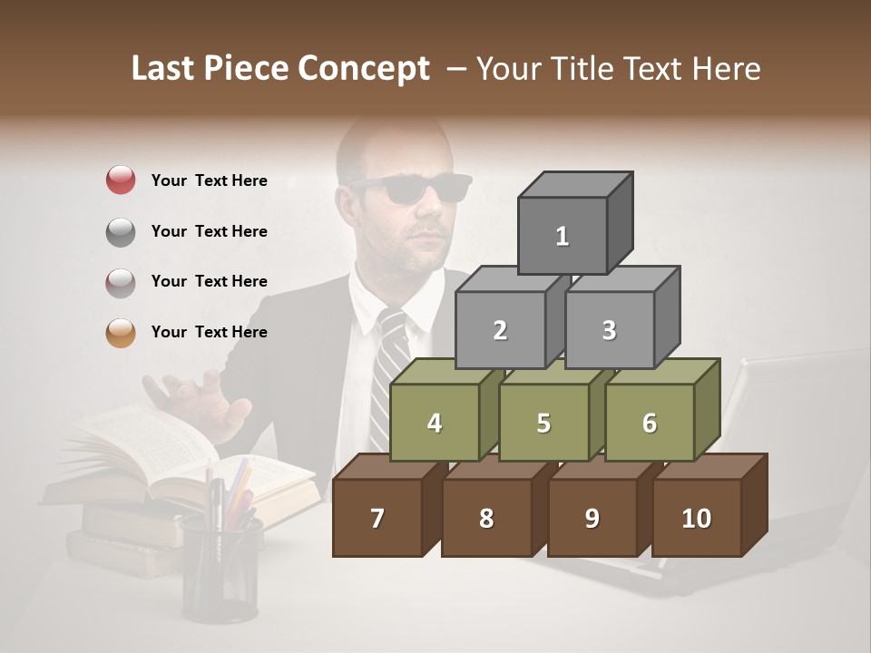 Sunglasses Laptop Touch PowerPoint Template