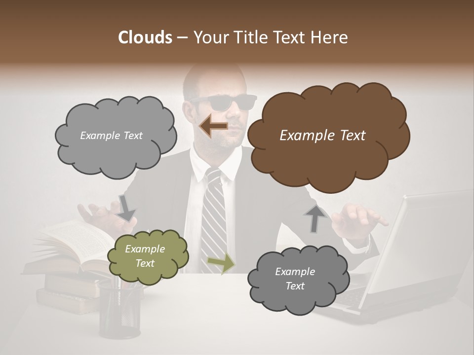 Sunglasses Laptop Touch PowerPoint Template