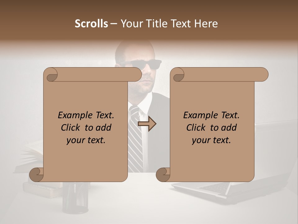 Sunglasses Laptop Touch PowerPoint Template